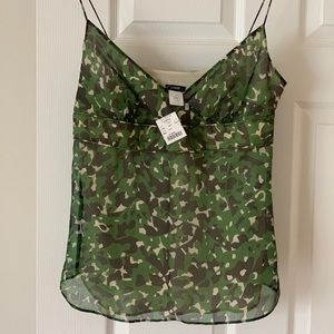 Camo silk tank top from Jcrew